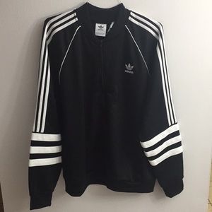 adidas originals authentic superstar track jacket in black